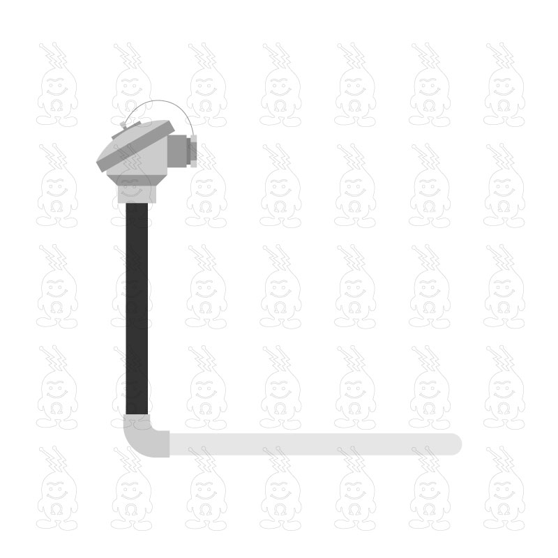 SENSOR TERMOPAR CONVENCIONAL METÁLICO PARA LEITURA DE TEMPERATURA INDUSTRIAL