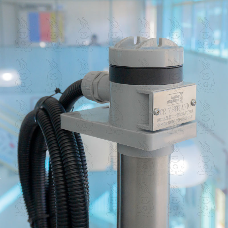 RESISTÊNCIA IMERSÃO SOBRE BORDA ANTICHAMAS SAFEHEAT™ PARA TANQUES DE GALVANOPLASTIA DE METAIS