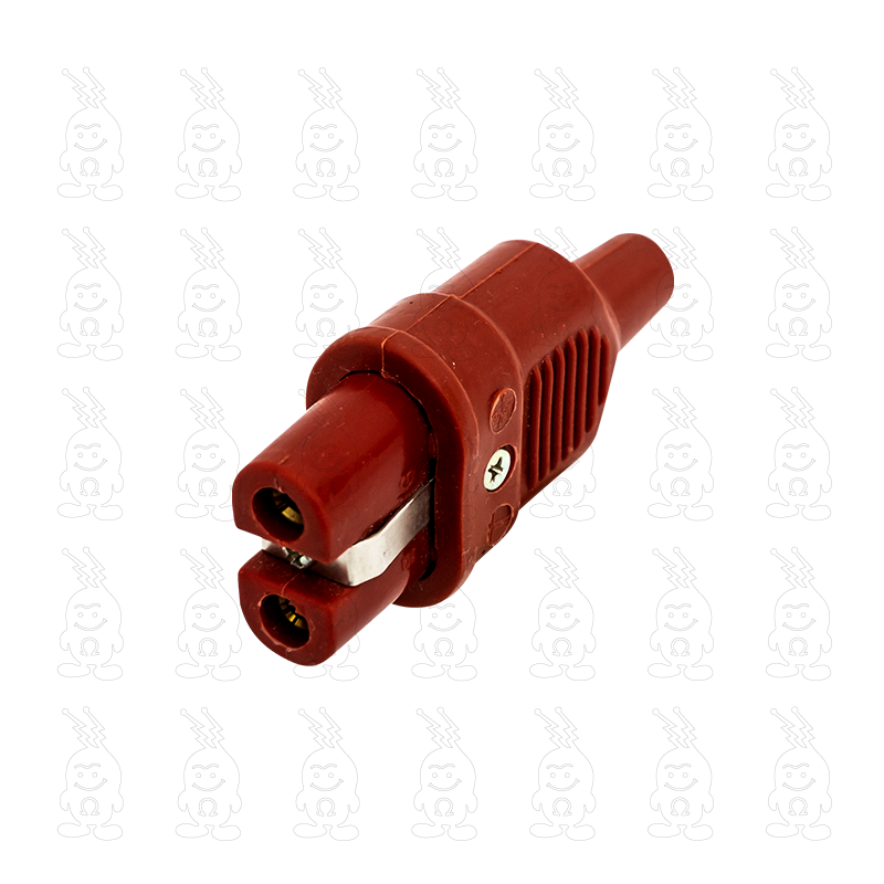 TOMADA INDUSTRIAL FÊMEA PLUG BIPOLAR DE SILICONE 25A 220/600V 200°C 2 POLOS