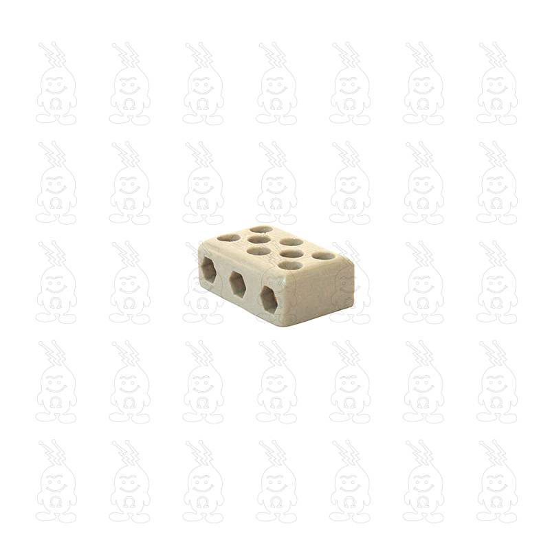 CONECTOR CERÂMICO 50A 600V 3 BORNES